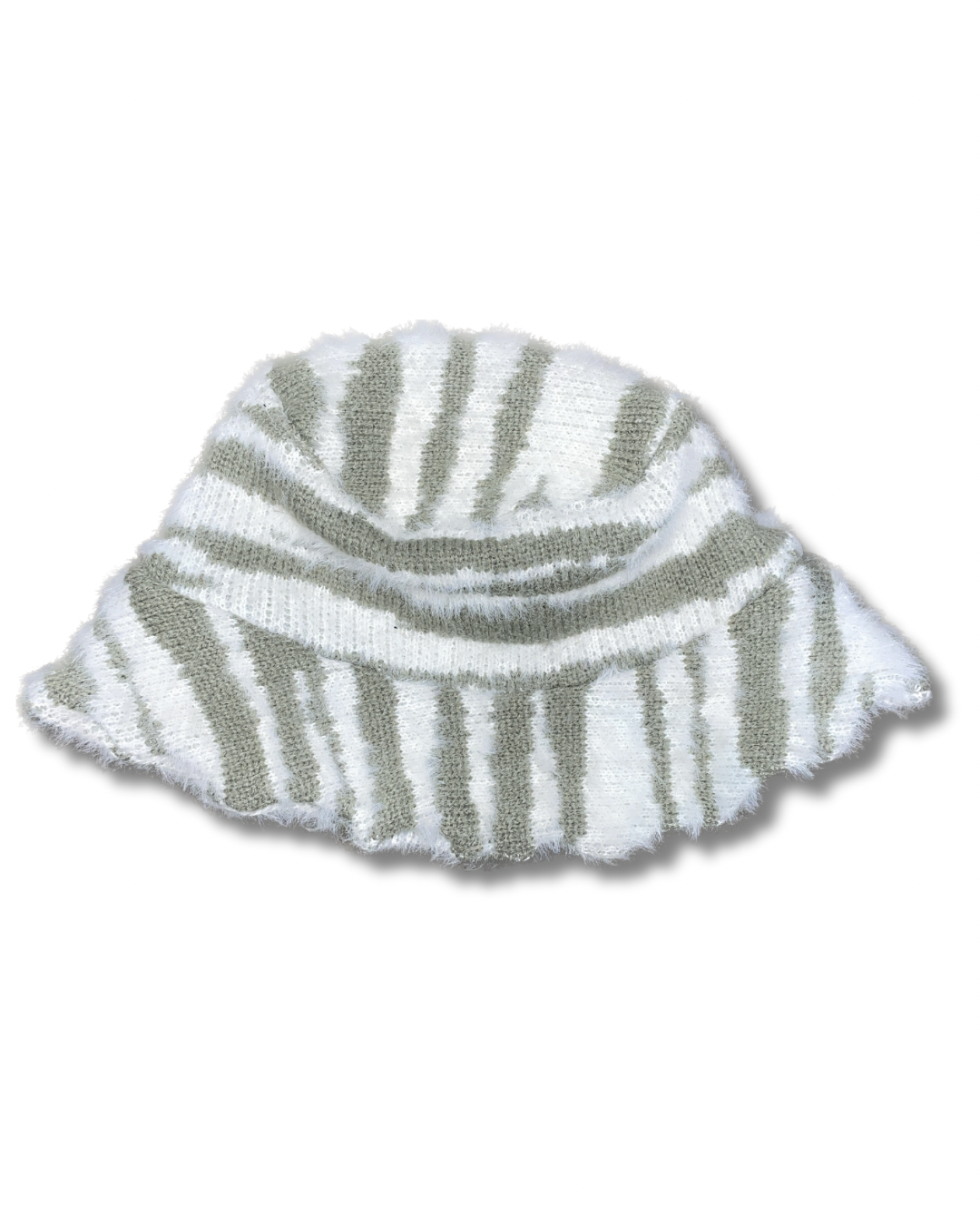 Fuzzy Zebra Sweater Hat