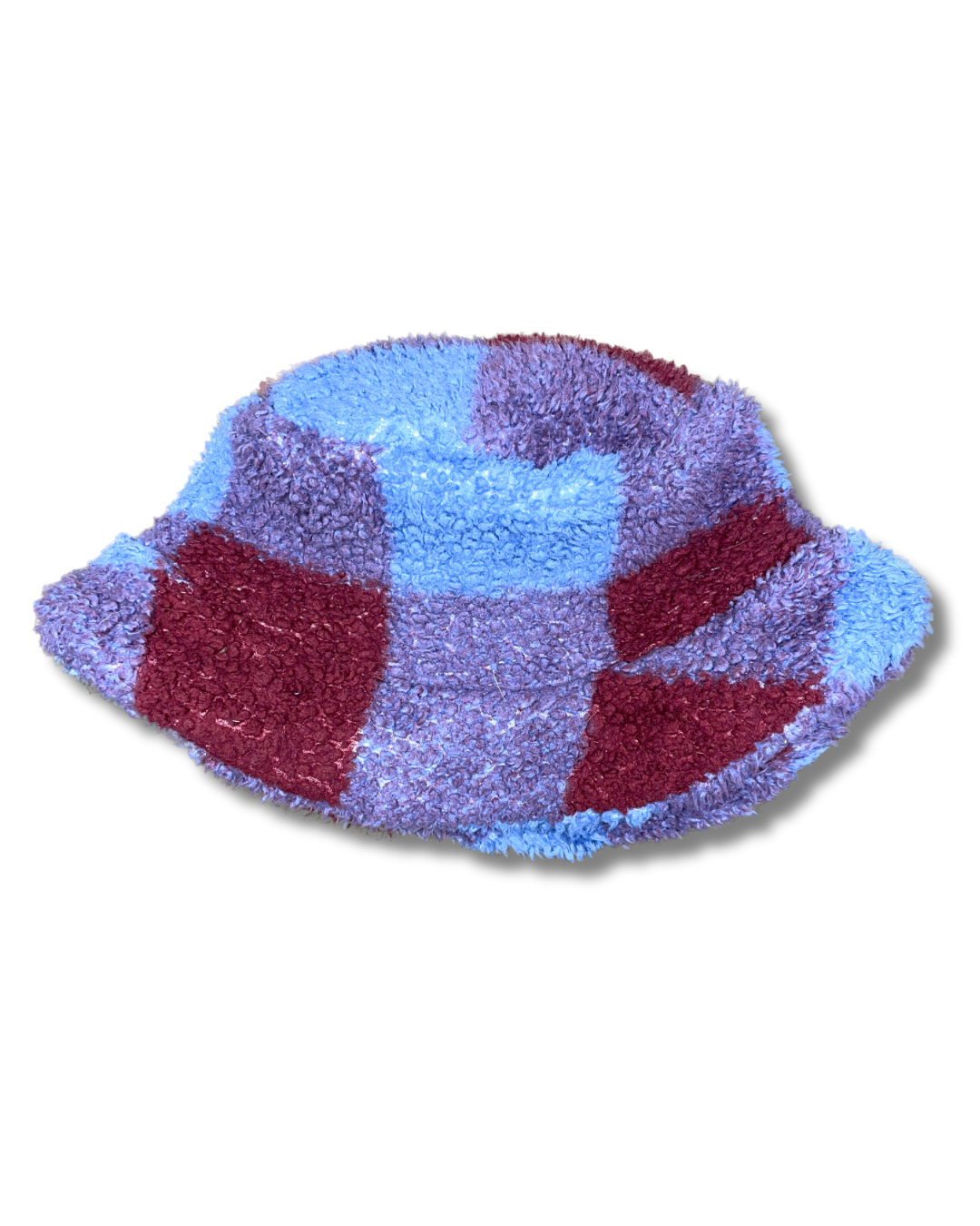 Fuzzy Plaid Sweater Hat