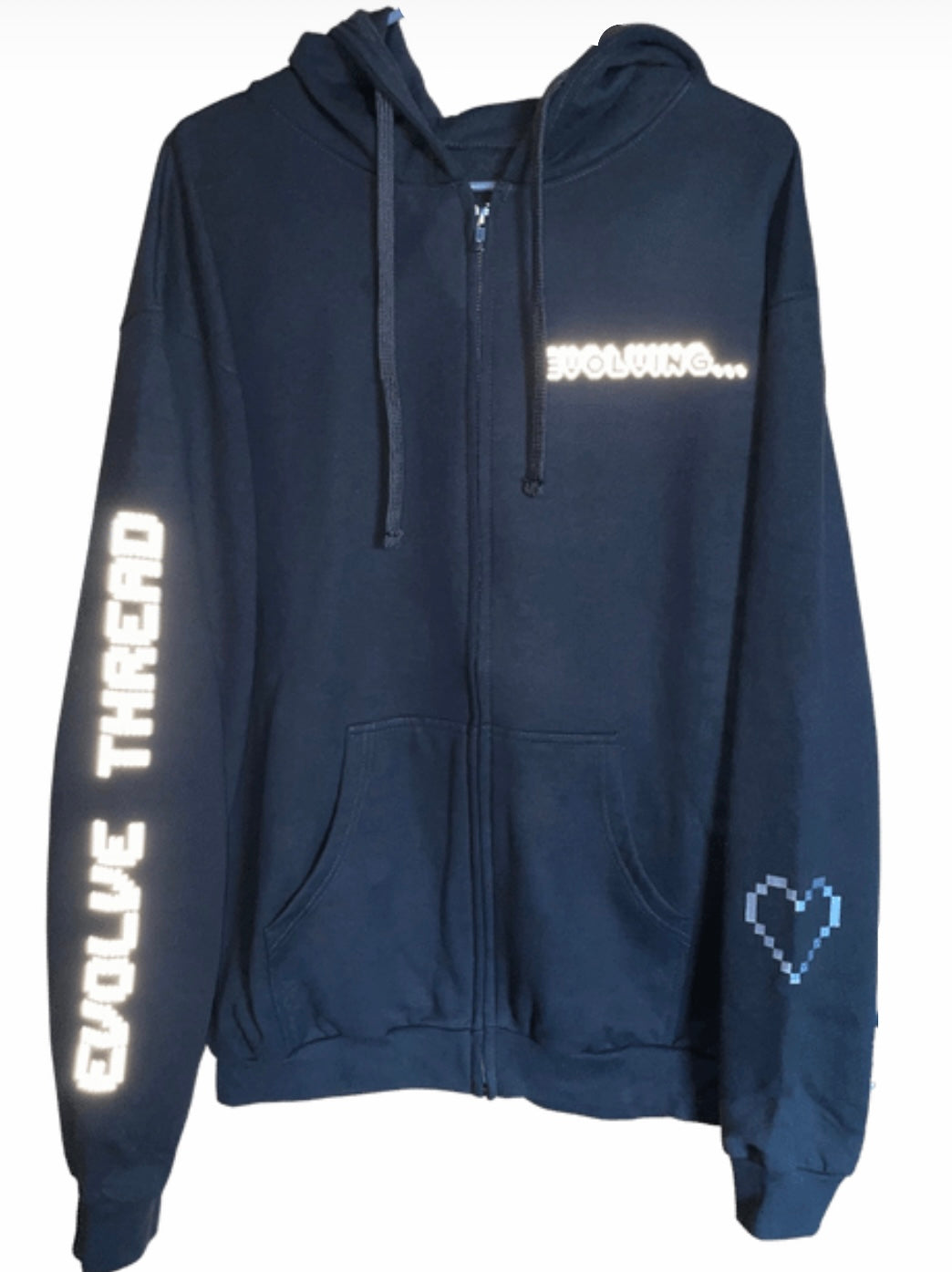 Heart on my Sleeve Zip - charcoal