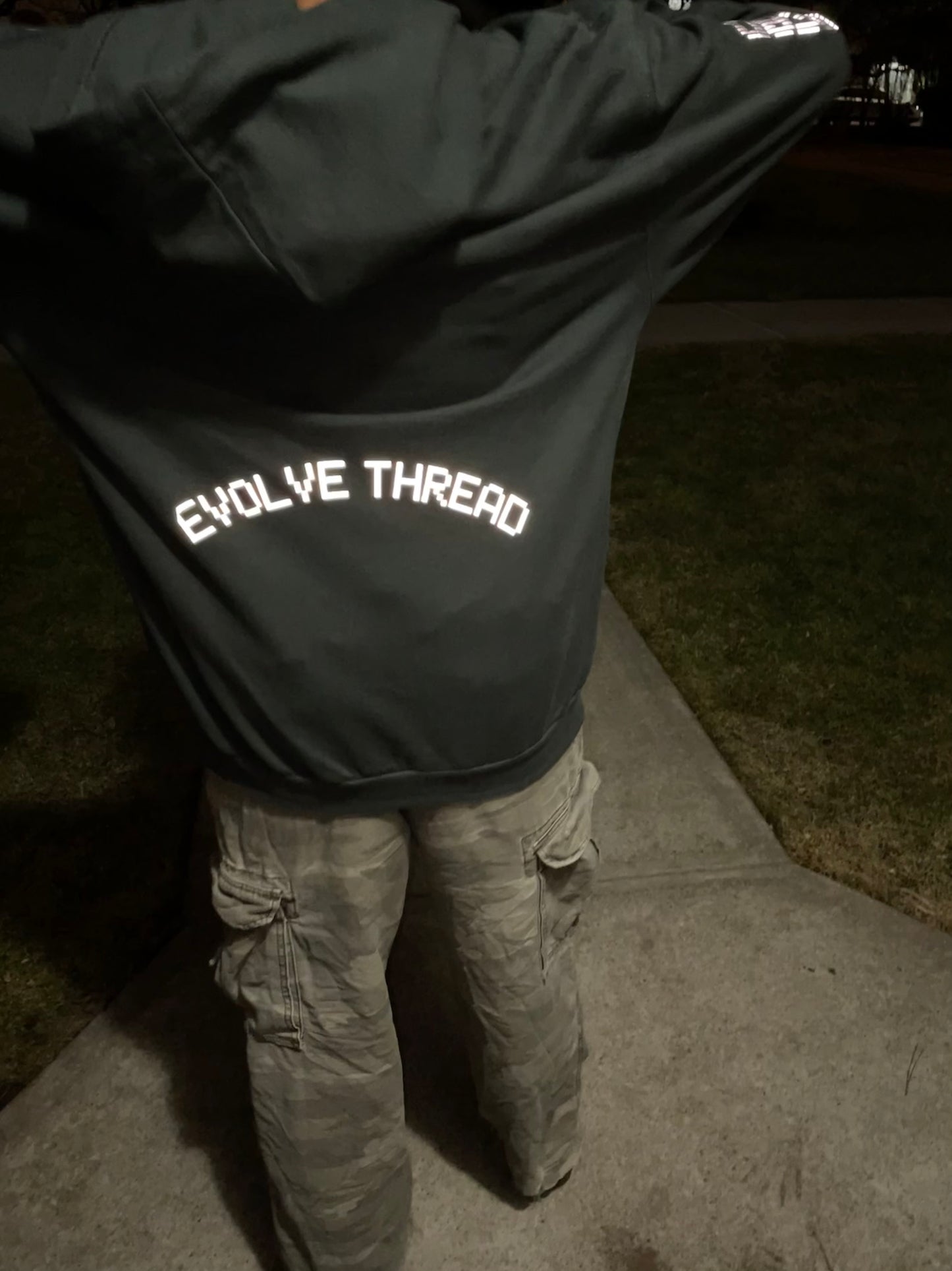 Heart on my Sleeve Zip - charcoal