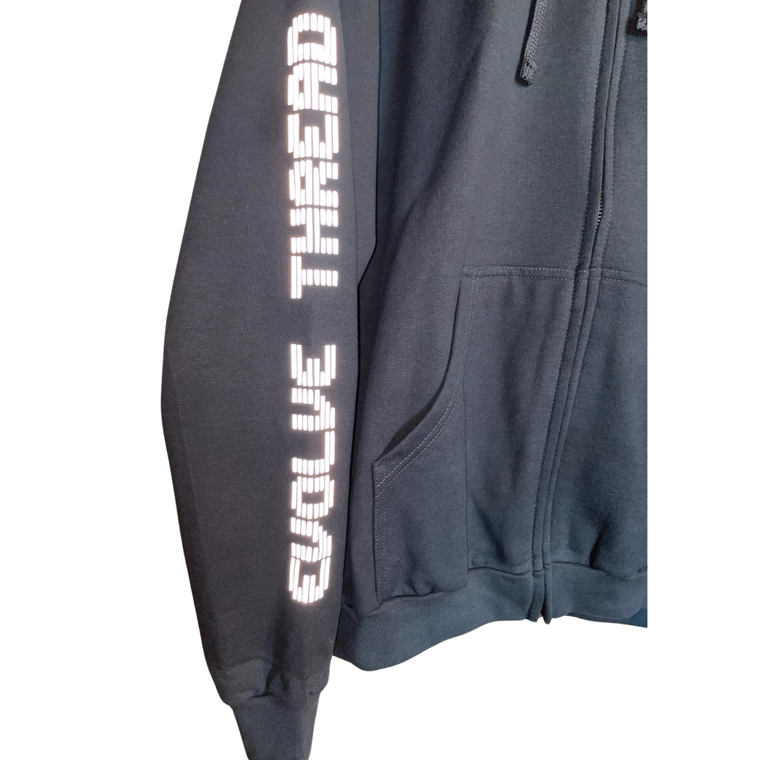 Heart on my Sleeve Zip - charcoal